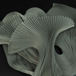 Tissu en organza plissé <span class=keywords><strong>blanc</strong></span> en gros, petites plis, maille plissée violette pour décoration de mariage, tissu de créateur, tissu en crêpe - Product Image 5