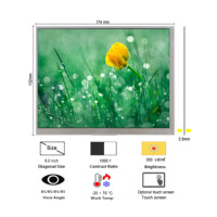 Panel Mesin Industri Layar Sentuh Kapasitif TFT LCM OEM 5 7 8 10.1 10.4 12.1 15-inci Kecerahan 500-1500 Nits