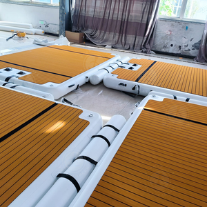 Dock de yacht gonflable robuste et <span class=keywords><strong>lit</strong></span> <span class=keywords><strong>flottant</strong></span> - Surface texturée en bois antidérapante - Product Image 5