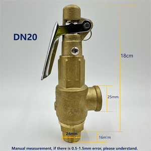 Soupape de sécurité à ressort réglable à levée complète filetée BSPT NPT pour eau, huile, vapeur, chaudière, en laiton - Product Image 3
