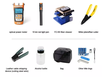 Kit d'outils de fibre optique FTTH INFICOMO KLS-01 avec coupe-fibre FC-6S, localisateur de défauts visuels, flacon d'alcool, garantie de plus de 36 mois