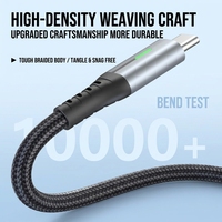Câble USB vers C Cantell 66W 3A, câble de charge rapide USB A vers C, 1m 2m 3m, transmission haute vitesse, câble de données Type-C
