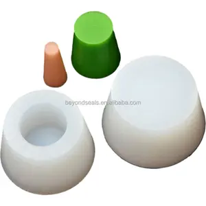 Customized Hole Plugs High Temp Silicone Rubber Stoppers Tapered Rubber Plug