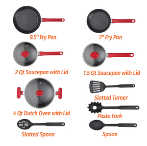 High Quality 12-Piece Aluminum Alloy Non-Stick Cooking <b>Pots</b> Glass Lids Soft Touch Handles Forged Ceramic <b>Induction</b> Cookware Set - Product Image 2