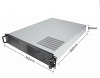 2U Industrial ATX Horizontal Style Server Rackmount Chassis with 8*3.5\" HDD Support Fan Stock Product for Computer Cases Towers