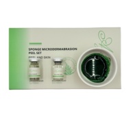 Kit de Microdermabrasion Professionnel 7 Pièces : Solution en Poudre de Spicules Liquides (60% Éponge d'Algues Vertes) pour un Peeling Beauté et Soins de la Peau