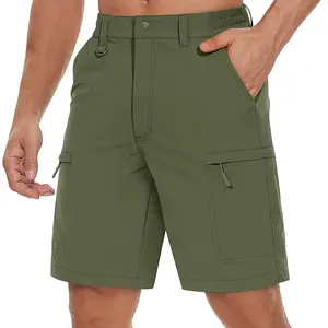 Pantaloncini da <span class=keywords><strong>uomo</strong></span> leggeri estivi personalizzati 5 tasche pantaloni corti Casual pantaloncini da campeggio sport Cargo da <span class=keywords><strong>uomo</strong></span> - Product Image 1