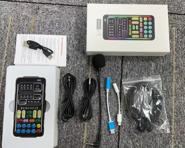 Mobile Phone, Computer, Live Streaming, Sound Card, I9 Voice Changer, One-click Beautiful Voice Changer, Host, Karaoke Recording