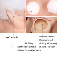 Prothèses mammaires en silicone sexy à col montant, design réaliste, poitrine volumineuse (coupe B-H) pour travestis, sissies, transgenres, transvestites