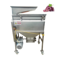 Désamorceuse, broyeur et presse à raisin commerciaux en acier inoxydable 304, capacité 500 kg/h, avec moteur