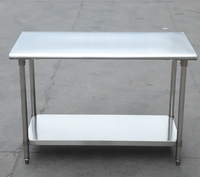 Table de travail de cuisine commerciale modulaire personnalisable en acier inoxydable 201/304 à assembler soi-même avec une capacité de charge de 300 kg/m