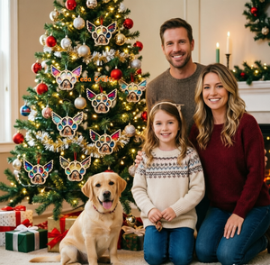 Ornement de Noël en bois personnalisé avec photo de chien, décoration suspendue patte d'animal, artisanat en bois imprimé UV double couche pour sapin de Noël - Product Image 4