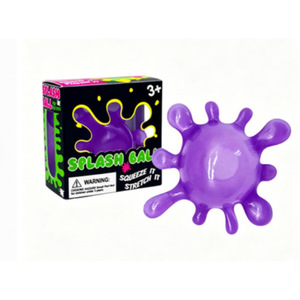 La pelota antiestrés tiene forma de salpicadura de agua, un aspecto divertido y adorable, es pequeña, tiene un rebote lento, es suave y - Product Image 4