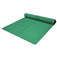 Tapis de yoga en PU doux et confortable avec logo personnalisé, motif personnalisé, épaisseur 5 mm, tapis d'exercice et de fitness, tapis de sport double couche