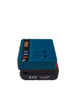 Convertisseur d'alimentation portable à batterie lithium 21V, convertisseur DC vers AC pour le camping en plein air et les situations d'urgence