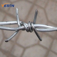 Fil barbelé galvanisé 25 kg/rouleau 50 kg/rouleau 500 mètres Calibre 12.5 Protection et anti-corrosion pour enclos à bétail