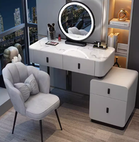 Vente en gros Usine chinoise Coiffeuse de maquillage Coiffeuse avec tiroir en bois et miroir Coiffeuse intelligente