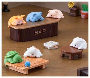 Figurine de dessin animé mignon créatif coloré art animal lapin fournitures résine artisanat pour la décoration de la maison bricolage cadeau accessoires ornement - Product Image 3