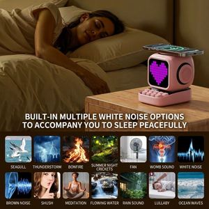 2026 New Portable <b>Cube</b> Wireless Speaker with Screen Time Display Alarm Clock Touch-<b>activated</b> Sound Feedback Function - Product Image 4
