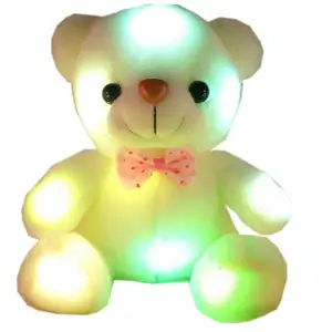 Grosir boneka beruang anda-Hadiah Hari Valentine Terbaik Lampu Led Boneka Beruang Teddy dengan Hati untuk Kekasih