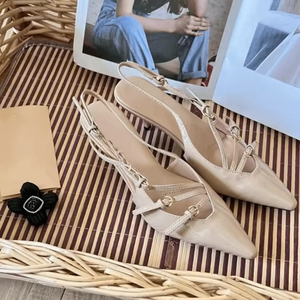 Sandales de luxe pour femme, confortables, été-automne, personnalisées, à talons hauts fins, bout ouvert et talon ouvert, à bout pointu - Product Image 4
