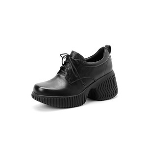 Zapatos de Tacón Medio Grueso, Hechos a Mano, Simples, de Punta Cuadrada, de Color Sólido, Elegantes, Largos, Antideslizantes, Impermeables, Retro, Casuales y a la Moda - Product Image 1