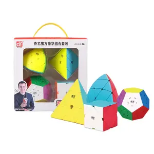 Qiyi Mastermorphix Segitiga XieZhuan Megamin Stickerless Magic Speed Cube Set Hadiah Kemasan Mainan Pendidikan untuk Anak-anak