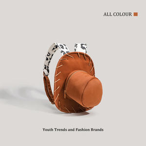 Sac à dos multifonctionnel personnalisé pour femmes, nouvelle forme de chapeau mignon pour les voyages, les loisirs, panneau solaire inclus pour le style universitaire - Product Image 4