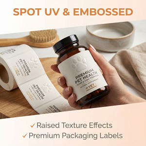 Çizilmeye Dayanıklı Evcil Hayvan Maması Poşet Etiketleri |   Su Geçirmez Özel Vinil Çıkartmalar Köpek Ödül Mamaları ve Kedi Maması Poşetleri için - Product Image 5