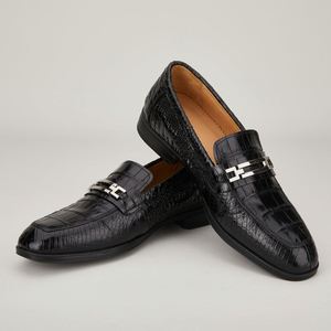 Custom Men's Loafers-Leopard Pattern Waterproof Lightweight Flat Breathable Anti-Slip Split-Design Casual Thick-Soled Leather - Product Image 1