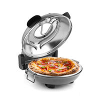 Four à pizza électrique rond multifonctionnel 1200W, antiadhésif, automatique, pour usage domestique