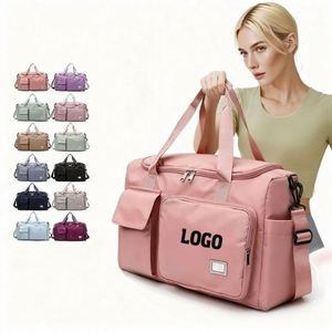 Ys91 Large Capacity Duffel Wet Pocket Shoes Compartment Logo Duffle Travel Portable Gym <b>Bag</b> With Handles - Product Image 1