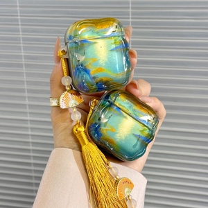 Funda Protectora para Auriculares con Diseño de Montañas y Agua al Estilo Chino, con Colgante, para <span class=keywords><strong>AirPods</strong></span> 1 o <span class=keywords><strong>2</strong></span>, 4 Pro, <span class=keywords><strong>2</strong></span> Pro, 3 - Product Image 4