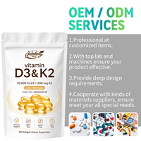 Complément alimentaire en gros de vitamine D3 K2 pour la santé des articulations, capsules de vitamines, gélules molles