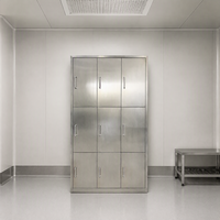 SCEELAB Prix d'usine Casier en acier inoxydable, plusieurs modèles, compartiment à chaussures en option, armoire de laboratoire