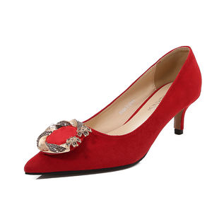 Bombas para damas Venta al por mayor Mujeres de lujo Rhinestone Tacones de tacón alto Bombas de cabeza puntiaguda para mujeres <span class=keywords><strong>Calzado</strong></span> Zapatos de tacones de oficina - Product Image 2