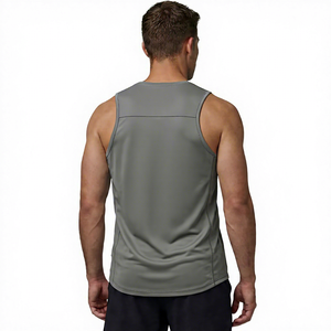 Débardeur de sport pour homme personnalisé OEM/ODM avec logo, séchage rapide, protection solaire, idéal pour l'entraînement en salle de sport, optionnel - Product Image 2