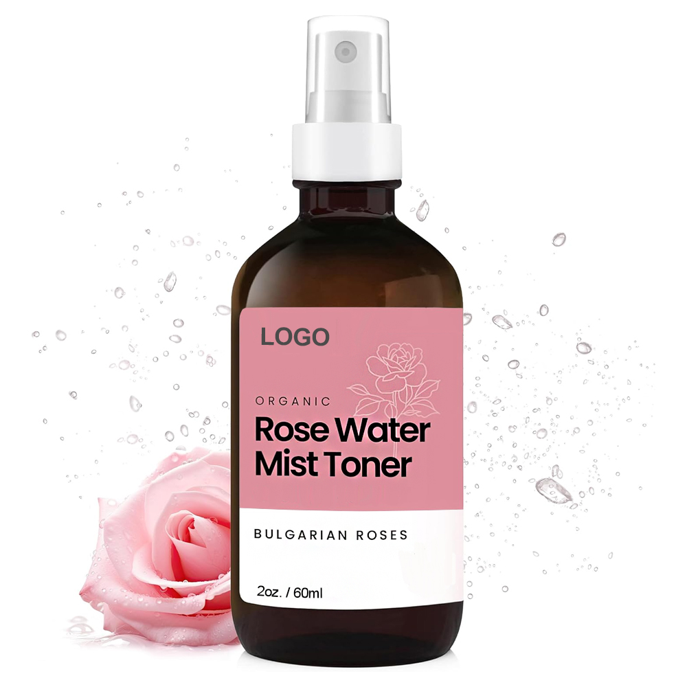 Bulgarian Rose Water Toner Spray Hair Facial Floral Hydrosol for Hydrating Face Mist Soothes Skin Care Makeup Setting