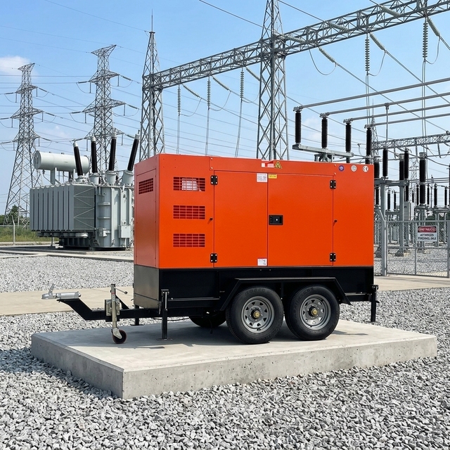 With Trailer Soundproof Power Generator Diesel 30Kva 40Kva 50Kva 100Kva Mobile Trailer Ac Diesel Generator