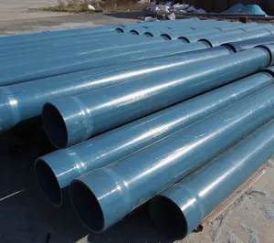 Tubi blu dell'involucro del pozzo trivellato del PVC per la perforazione del pozzo 160mm 1.0MPa per l'irrigazione agricola