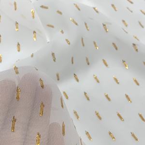 Fornitore plain <span class=keywords><strong>lurex</strong></span> gold silk cut flower Georgette Fabric camicia stampata personalizzata per il vestito - Product Image 5