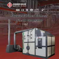 Generator Uap Industri Suhu Tinggi Berbahan Bakar Biomassa Kayu, Tipe Fire Tube Horizontal, Kabinet Persegi Stainless Steel untuk Pabrik Tekstil