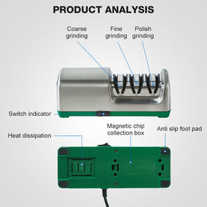 Affûteur de couteaux électrique portatif 20W en ABS à deux niveaux, silencieux, pour <span class=keywords><strong>cuisine</strong></span> et restaurant - Product Image 3