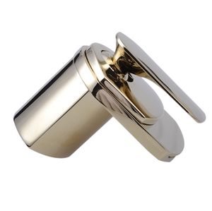 Grifo de lavabo de un solo orificio de latón con acabado cromado, estilo <span class=keywords><strong>cascada</strong></span>, moderno y lujoso, de Wenzhou Feenice Gold Royal. - Product Image 2