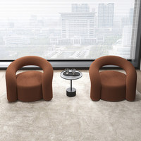 Fauteuil de salon moderne en tissu velours, fauteuil individuel haut de gamme en velours d'agneau pour villa et salon