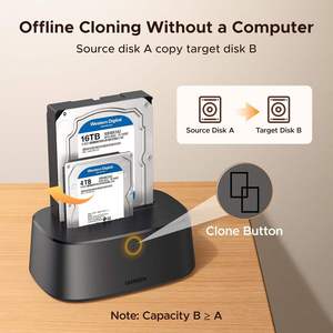 UGREEN ハードドライブドッキングステーションスタンド 2ベイ ハードドライブブラケット 2.5インチ & <span class=keywords><strong>3.5</strong></span>インチ SSD HDD ディスク USB3.0 SATA HDD エンクロージャー - Product Image 3