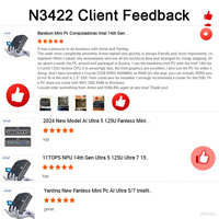 Mini PC In Tel Core Ultra 5 125U Ultra 7 sin Ventilador, 4K HD, 3*2.5G LAN, Ai NPU, DDR5, COM, RS485, TPM para Señalización Digital y Fábrica Inteligente