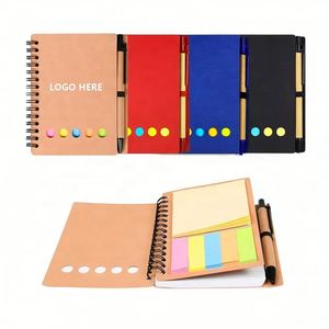 Factory Custom A6 Loose Leaf <b>Mini</b> <b>Notebooks</b> Self-Adhesive Colorful Sticky Notes Index Tab Paper Pads with Pen - Product Image 1