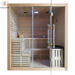 3-4 Person Traditional Finnish <strong>Sauna</strong> Room Indoor Solid Wood Dry Steam <strong>Sauna</strong> Cabin For Villa Residential Wellness Spa Project - Product Image 1