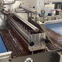 GUSU Automatische RVS Chocolade-omhullingsmachine Coatinglijn met Koeltunnel 220V/380V Aanpasbare Capaciteit
